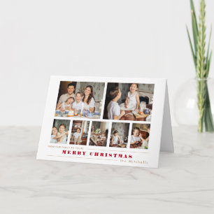 Modern Multi-Photo Christmas Collage Feiertagskarte