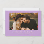 Modern Multi Photo Couple's Signature Wisteria Save The Date (Rückseite)