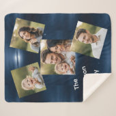 Modern Multi-Photo Family Name Custom Sherpadecke (Vorderseite (Horizontal))