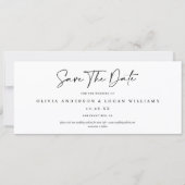 Modern Multi-Photo Filmstrip Wedding Save The Date (Rückseite)