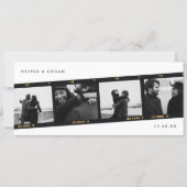 Modern Multi-Photo Filmstrip Wedding Save The Date (Vorderseite)