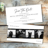 Modern Multi-Photo Filmstrip Wedding Save The Date