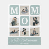 Modern Multi Photo Grid Cute MOM Gift  Fleecedecke (Vorderseite)