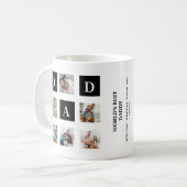Modern multi-photo grid for dad kaffeetasse (Vorderseite Links)
