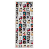 Modern Multi Photo Square Insta Pattern Geschenktüte Für Weinflaschen (Rückseite)