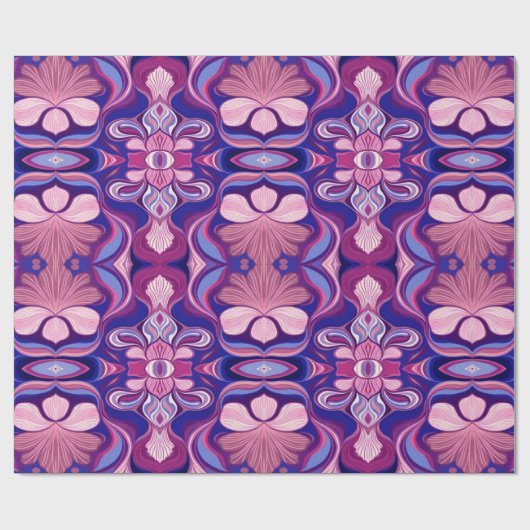 Modern multicolor classic floral pattern design   geschenkpapier (Flach)