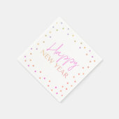 Modern Multicolor Dots Happy New Year  Serviette (Ecke)