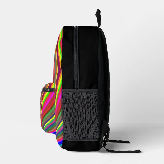 Modern Multicolor Streifen Blue Red Green Rucksack (Rechts)