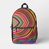 Modern Multicolor Streifen Blue Red Green Rucksack (Vorderseite)
