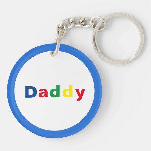 Modern Multicolored Daddy Schlüsselanhänger (Rückseite)