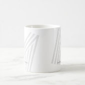 Modern Multiline Monogram Letter Personalisiert Kaffeetasse (Mittel)