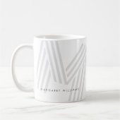 Modern Multiline Monogram Letter Personalized Kaffeetasse (Links)