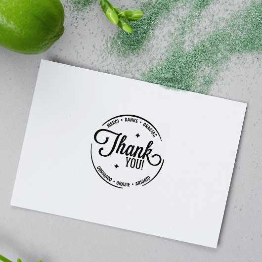 Modern Multilingual Vielen Dank Gummistempel