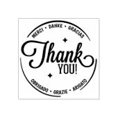 Modern Multilingual Vielen Dank Gummistempel (Prägung)