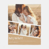 Modern Mummy Photo Strip Collage Fleece Peach (Vorderseite)