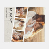 Modern Mummy Photo Strip Collage Fleecedecke (Vorderseite (Horizontal))