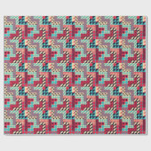 Modern Mural: Geometrischer Stil Vintag Geschenkpapier (Flach)