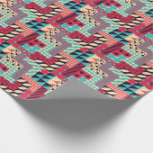 Modern Mural: Geometrischer Stil Vintag Geschenkpapier (Ecke)