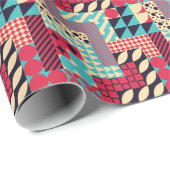 Modern Mural: Geometrischer Stil Vintag Geschenkpapier (Rolleneckpunkt)