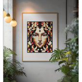 Modern Muse: Eine Fusion von Kubismus und Farbe Poster