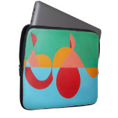 Modern Music Art Treble Clef Laptop Sleeve (Vorne Rechts)