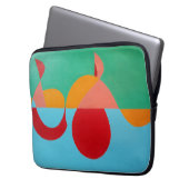 Modern Music Art Treble Clef Laptop Sleeve (Vorderseite Links)