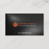 Modern Music Audio Bold Recording Sleek Visitenkarte (Rückseite)