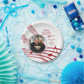 Modern MUSIC Foto 40. Ruby Wedding Jubiläum Pappteller (Party)