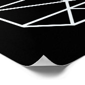 modern music geometric guitar on black poster (Ecke)