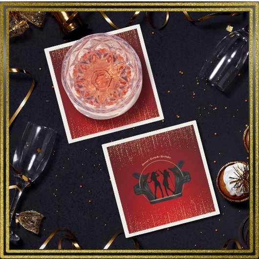 Modern Music Party Karaoke Birthday Paper Napkins Serviette