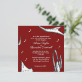 Modern Music Wedding Thema Einladung (Stehend Vorderseite)