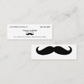 Modern Mustache Mini Visitenkarte (Vorne/Hinten)