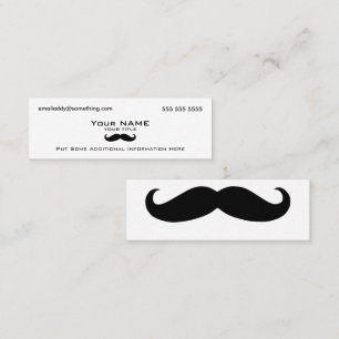 Modern Mustache Mini Visitenkarte