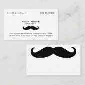 Modern Mustache Visitenkarte (Vorne/Hinten)