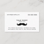 Modern Mustache Visitenkarte (Vorderseite)