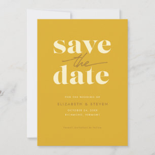 Modern Mustard Card Save The Date