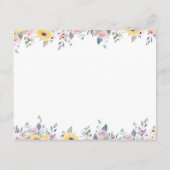 Modern Mustard Yellow and Lavender Floral Details Begleitkarte (Rückseite)