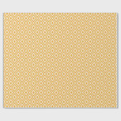 Modern Mustard Yellow Ikat Pattern Geschenkpapier (Flach)