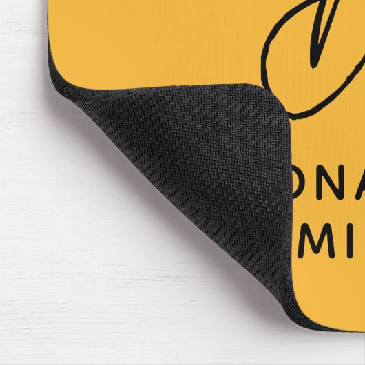 Modern Mustard Yellow Monogram Mousepad (Ecke)