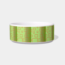 Modern Muster Green Geometric Keramik Pet Bowl Napf