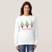 Modern Muster Merry Christmas Tree Sweatshirt (Vorne ganz)