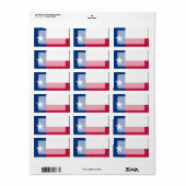 Modern Muster Texan Flag Adressaufkleber (Vorne)