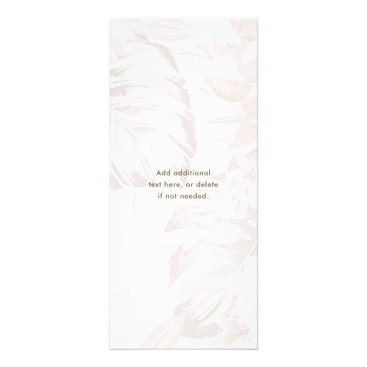 Modern Mute Mauve Palms Wellness-Center und Salon Werbekarte (Hinten)