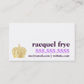 Modern mutiger Tiara 311 lila Visitenkarte (Rückseite)