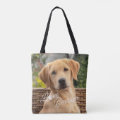 Modern My Best Friend Picture Liebe Paw Print Tasche (Rückseite)