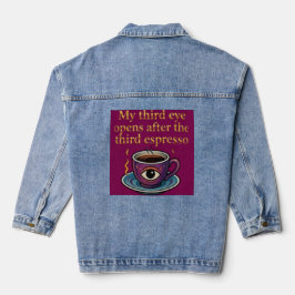 Modern Mystic Coffee Art My third eye collection Jeansjacke