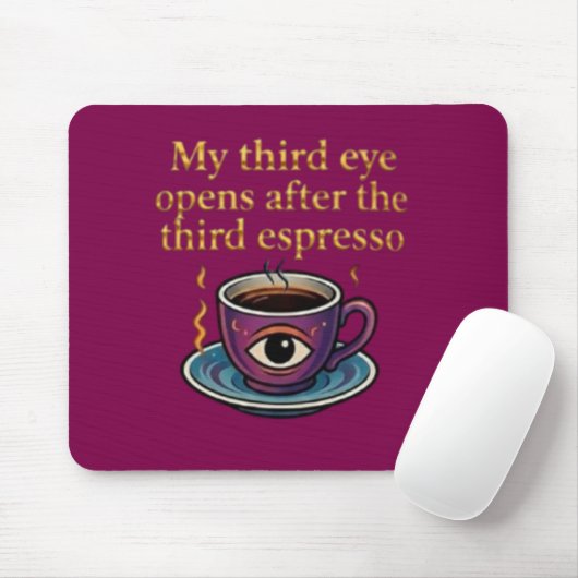 Modern Mystic Coffee Art My third eye collection Mousepad (Mit Mouse)