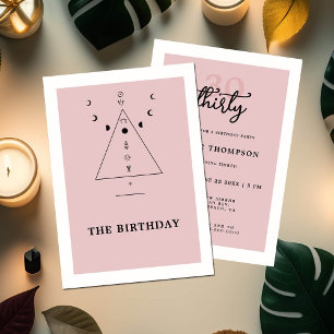 Modern Mystic Tarot Fortune 30. Geburtstag Party Einladung