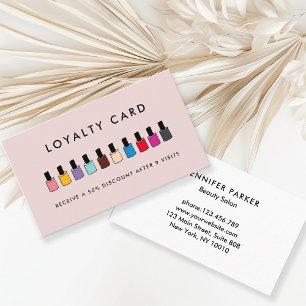 Modern Nagellack Loyalität Salon Visitenkarte