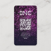 Modern Nail Artist Black Instagram Pink Glitzer Visitenkarte (Rückseite)